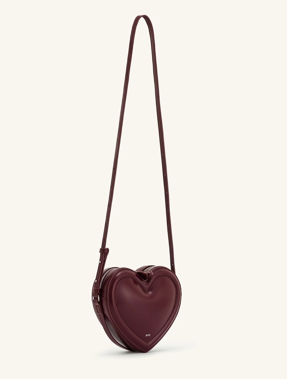 JW PEI Heart Crossbody Bag in Burgundy heart cool funky - Picture 8 of 8